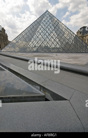 A Stock Photograph of the Louvre Museum s Pyramid Stock Photo