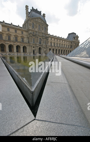 A Stock Photograph of the Louvre Museum s Pyramid Stock Photo