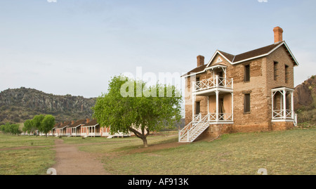 Texas Fort Davis National Historic Site Officers Row Stock Photo