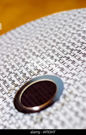 DVD printed with binary numbers. Digital storage Stock Photo