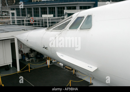 British Airways Concorde exhibit at the Intrepid Sea Air Space Museum new york city new york USA Stock Photo