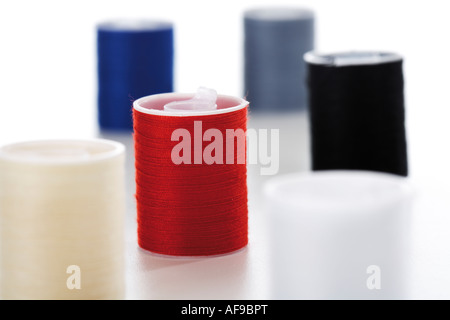 Spools of thread, close-up Stock Photo