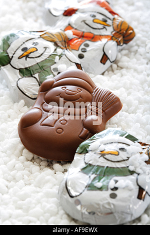 Chocolate snowmen Stock Photo