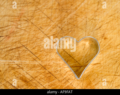 Heart shaped pastry cutter, Close-up Stock Photo