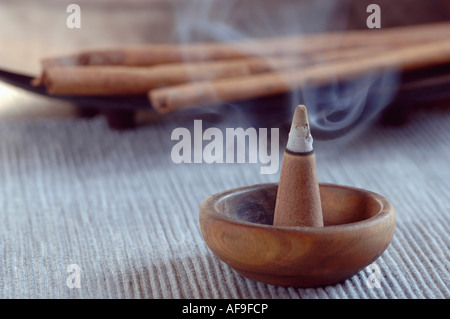 Cone of incense, close-up Stock Photo