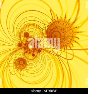 Abstract fractal image resembling swarming diatomes Stock Photo