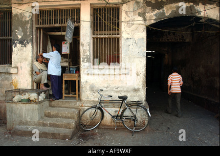 Traditional scene in Crawford Market, Mumbai, India Stock Photo