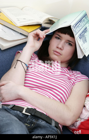 Studing teenage girl. Stock Photo