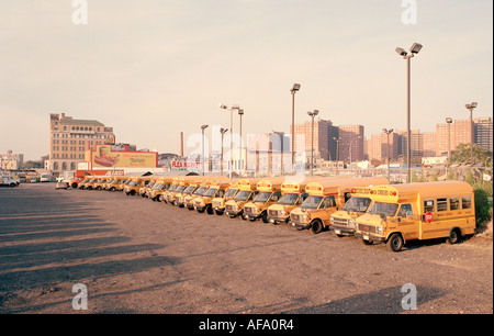 New York School Buses Stock Photo