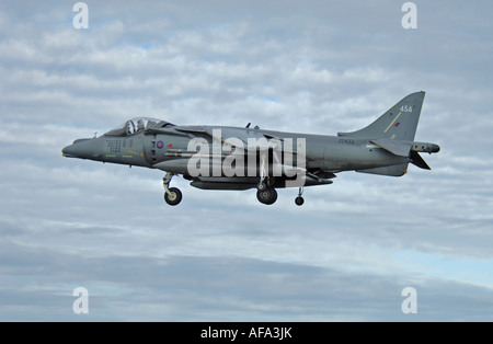 BAe GR7 Harrier Single Seat Military vectored thrust Jump Jet Fighter Aircraft Showing Afganistan Conflict Mission Markings Stock Photo