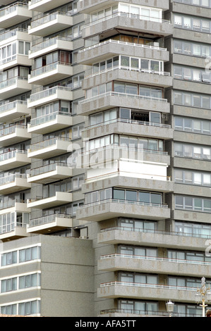 brutalist tower block in brighton, england Stock Photo