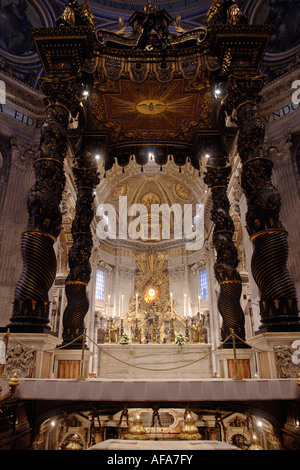 Main Altar in San Pietro cathedral in Vatican Stock Photo - Alamy