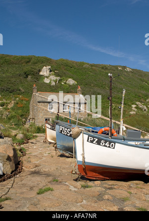 Fishing boats at Penberth, Cornwall Stock Photo