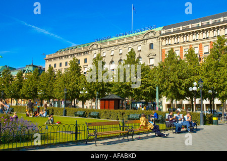 Karl XIIs Torg square in central Stockholm Sweden EU Stock Photo