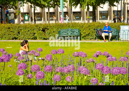 Karl XIIs Torg square in central Stockholm Sweden EU Stock Photo