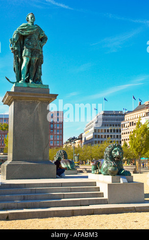 Karl XIIs Torg square in central Stockholm Sweden EU Stock Photo