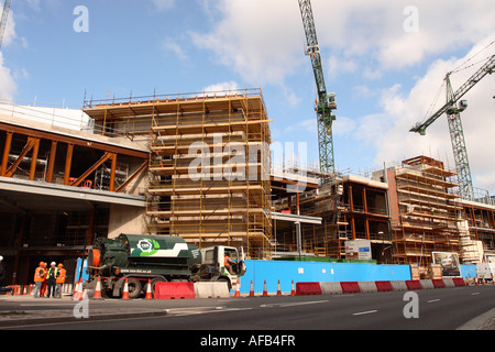 Bristol city centre new large shopping mall development at Broadmead construction building site autumn 2007 Stock Photo