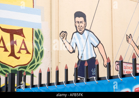 Argentinian Football Association mural in Little Havana Miami Florida Stock Photo