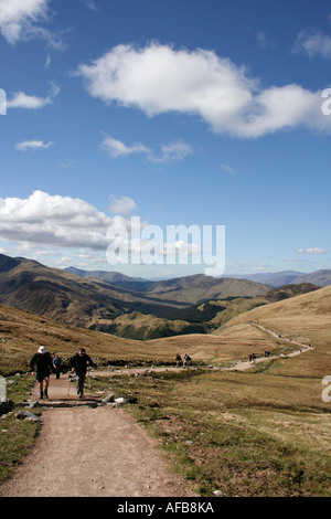 Walkers ascending Ben Nevis Scotland Stock Photo