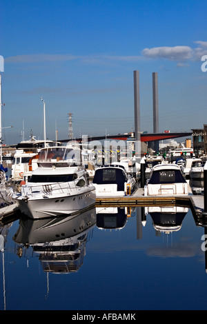 Melbourne Docklands /  New Quay Marina in Melbourne Victoria Australia. Stock Photo