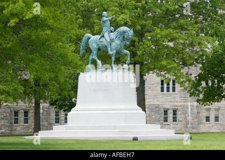 Statue of General George Washington on horse United States Military Academy at West Point Hudson Valley New York Stock Photo