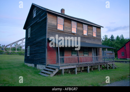 Miners housing Eckley Miners Village in Pennsylvania coal region Poconos Stock Photo