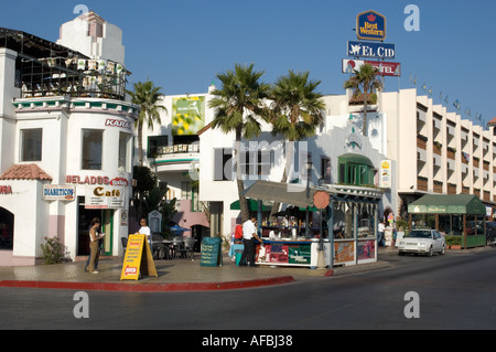 Street Corner in Ensenada Stock Photo