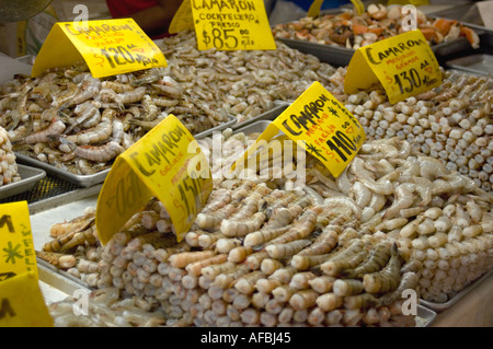 Fresh Seafood on the Wharf Ensenada Mexico Stock Photo