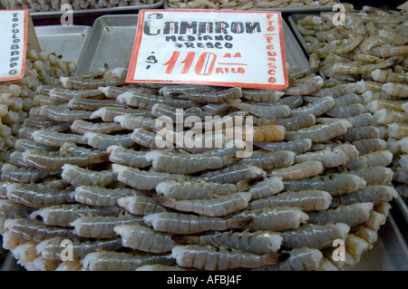 Fresh Seafood on the Wharf Ensenada Mexico Stock Photo