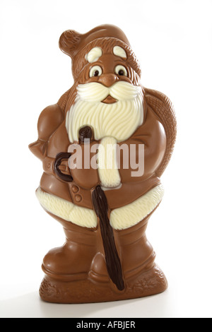 chocolate santa claus father christmas Stock Photo - Alamy