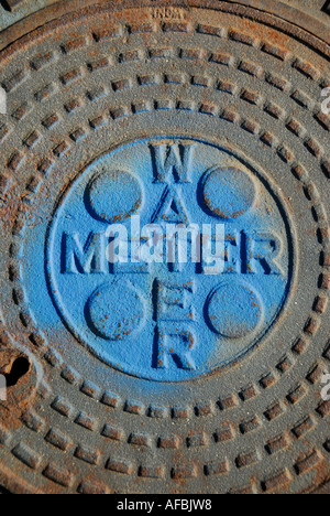 City utility Water Meter Stock Photo