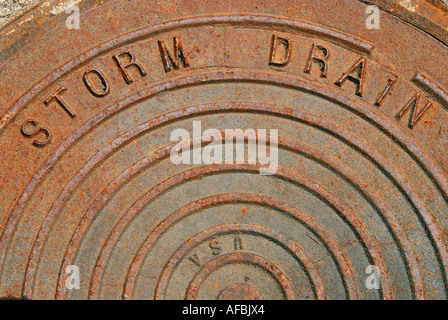 Storm Drain city utility Stock Photo