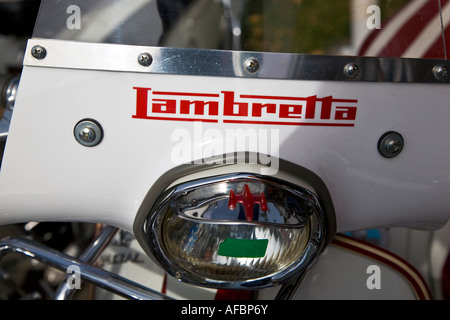 Close up of a Lambretta TV 175 scooter. Goodwood Revival West Sussex UK 2007 Stock Photo