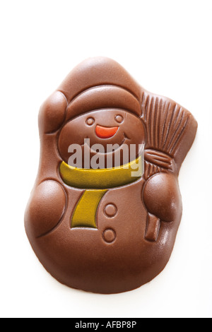 Chocolate snowman Stock Photo