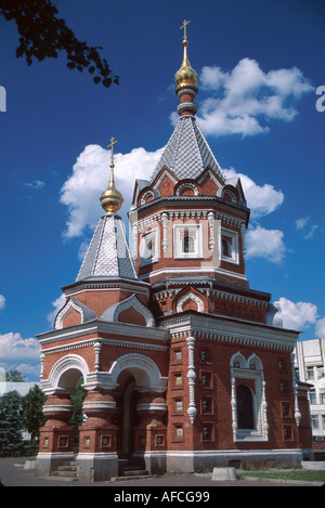 Russia,Eastern Europe,European,Slavic,Russian Federation,Yaroslavl,along Volga River,water,Alexander Nevsky Chapel,built 1891,Rus141 Stock Photo