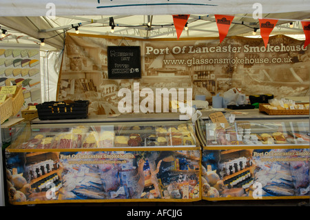A market stall in St Annes Square Manchester Stock Photo