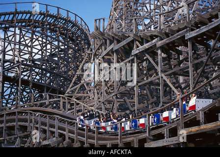 Texas Giant Rollercoaster, Six Flags over Texas-Texas USA Stock Photo