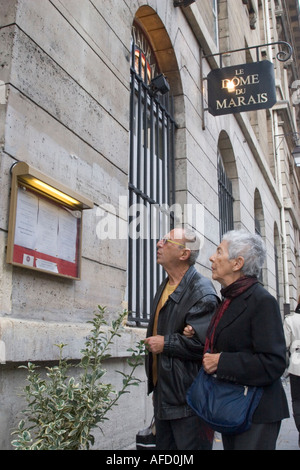 Le Dome du Marais restaurant, 9 rue de Bearn, 3rd arrondissement, Paris, France, Autumn 2007 Stock Photo