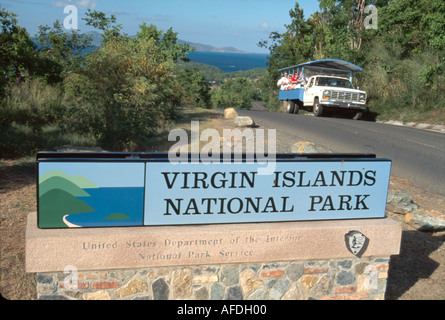 US Virgin Islands,St. John,Virgin Islands National Park,Federal land,nature,natural,scenery,countryside,historic preservation,public,recreation,entran Stock Photo