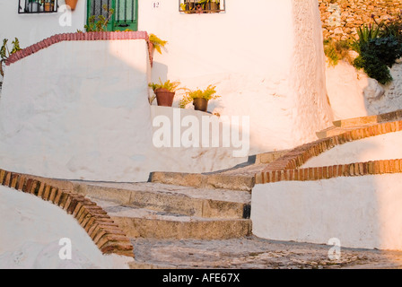 THE PRETTY ARABIC VILLAGE OF FRIGILIANA SPAIN Stock Photo