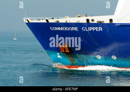 Commodore Clipper a roro ship  Ferries Cross Channel ferry departing Portsmouth England UK Stock Photo