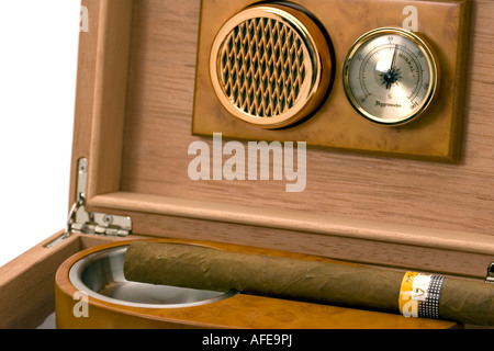 wooden box for cigars Stock Photo