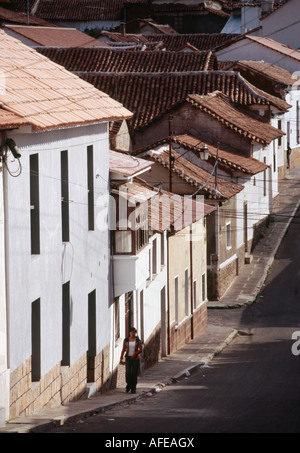 Colonial streets - Sucre, Chuqisaca BOLIVIA Stock Photo