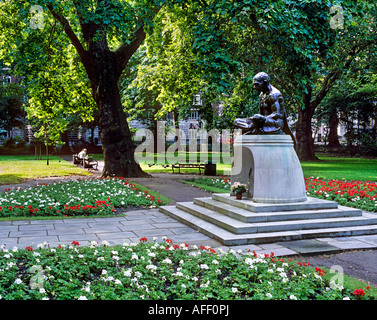 Statue of Mahatma Gandhi in Tavistock Square, London. Stock Photo