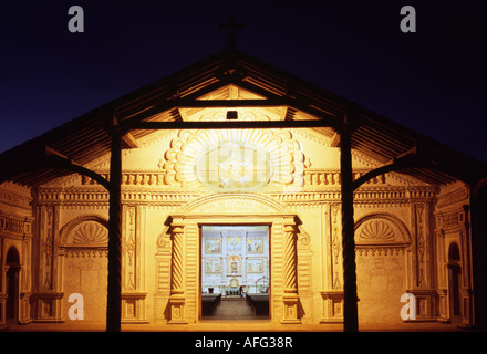 Jesuit Mission Church - San Javier, Santa Cruz, BOLIVIA Stock Photo