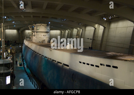 Captured WW2 German Submarine U-505 Stock Photo