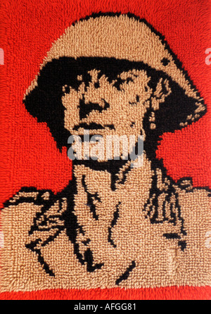 Wall hanging of East German soldier in STASI secret police museum in Berlin 2005 Stock Photo