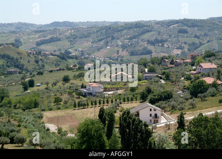 chieti, Pescara, Italy, view, across, Italian, countryside, hills, southern, wine, growing, region, regional, ryanair, destinati Stock Photo