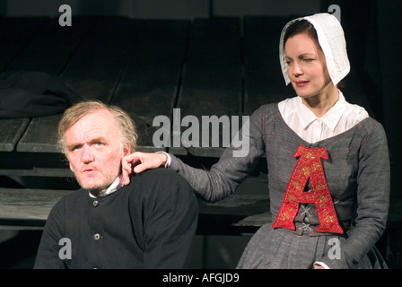 Elizabeth McGovern playing Hester and Alan Williams playing Chillingworth in The Scarlet Letter by Phyllis Nagy, Chichester, UK. Stock Photo