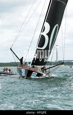 Hugo Boss Yacht at Cowes 2005 Stock Photo